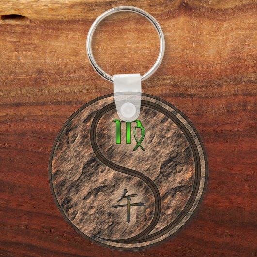 Maagd & Aarde Paard Sleutelhanger (Voorkant)