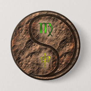 Maagd & Aardenaap Ronde Button 7,6 Cm