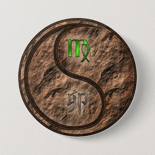 Maagd & Aardese Haas Ronde Button 7,6 Cm (Voorkant)