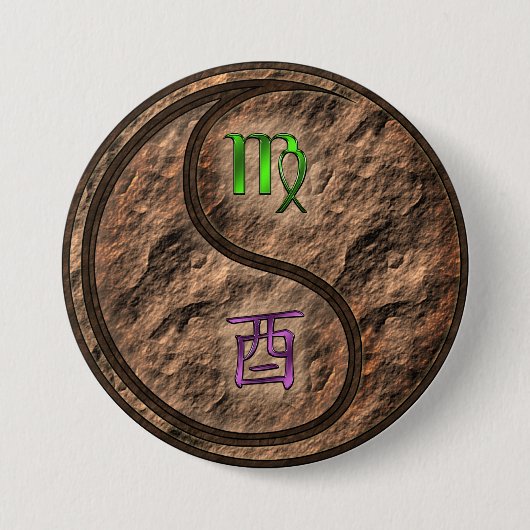 Maagd & Aardhaan Ronde Button 7,6 Cm (Voorkant)