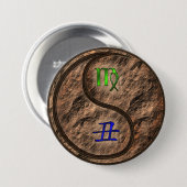 Maagd & Aardse Os Ronde Button 7,6 Cm (Voorkant /achterkant)