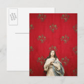 Maagd beeld in een Spaccanapoli-kerk, Napels Briefkaart (Voorkant / Achterkant)
