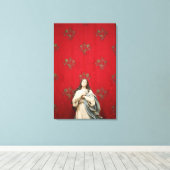 Maagd beeld in een Spaccanapoli-kerk, Napels Canvas Afdruk (Insitu (Houten vloer))