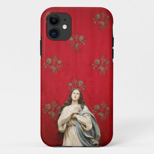 Maagd beeld in een Spaccanapoli-kerk, Napels Case-Mate iPhone Case (Achterkant)