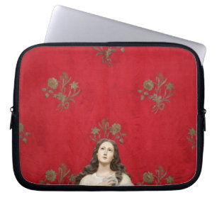 Maagd beeld in een Spaccanapoli-kerk, Napels Laptop Sleeve