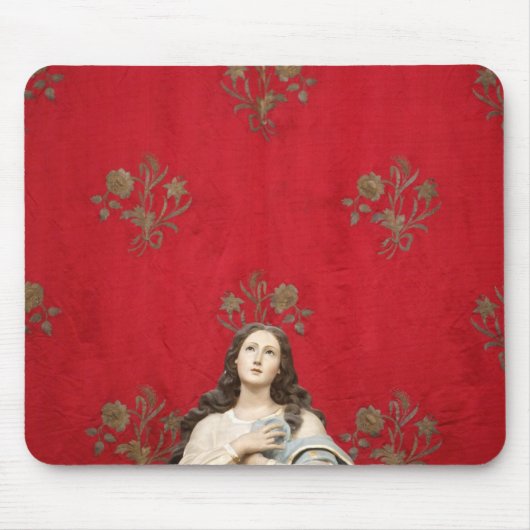 Maagd beeld in een Spaccanapoli-kerk, Napels Muismat (Voorkant)