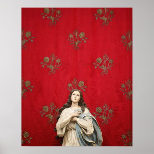 Maagd beeld in een Spaccanapoli-kerk, Napels Poster (Voorkant)