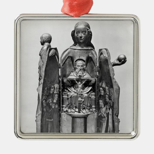 Maagd, begin 15e eeuw metalen ornament (Voorkant)