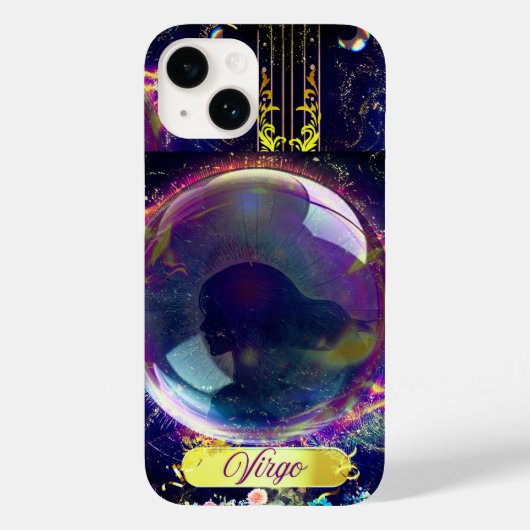 Maagd, blauw Case-Mate iPhone case (Achterkant)