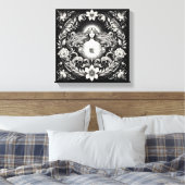 Maagd Botanische Godin Ets Wand Decor Canvas Afdruk (Insitu (Slaapkamer))