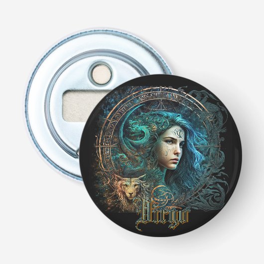 Maagd Button Flesopener (Voorkant)