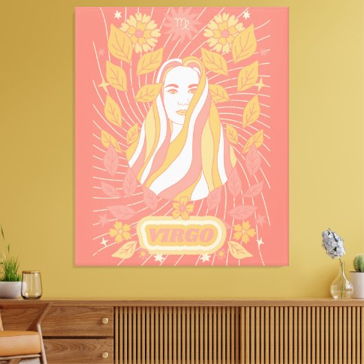 Maagd Celestial Zodiac Pastel Dreams Wall Arts Canvas Afdruk (Insitu (Woonkamer))