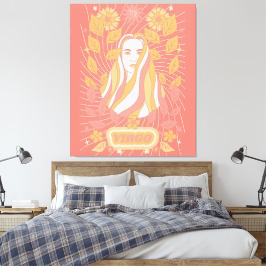 Maagd Celestial Zodiac Pastel Dreams Wall Arts Canvas Afdruk (Insitu (Slaapkamer))