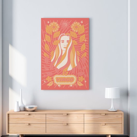 Maagd Celestial Zodiac Pastel Dreams Wall Arts Canvas Afdruk