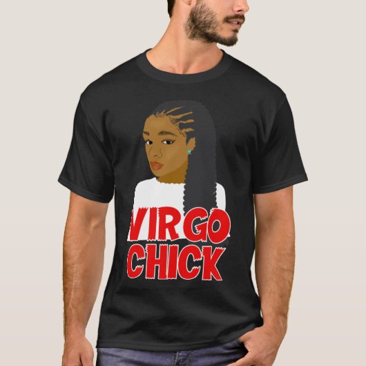 Maagd Chick Afro-Amerikaans Meisje Met Vlechten Zo T-shirt (Voorkant)