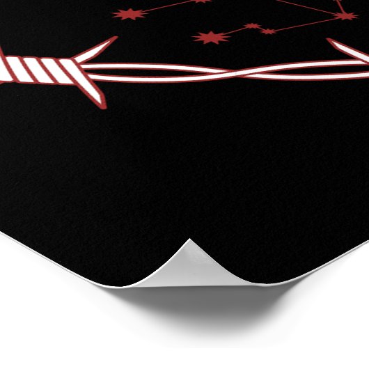 Maagd Constellatie Gotische Dark Celestial Art Poster (Hoek)