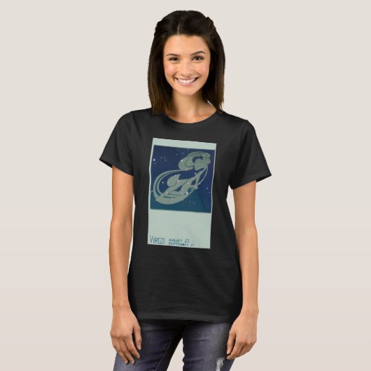 Maagd Constellatie  Zodiac Astrologie T-shirt (Voorkant volledig)
