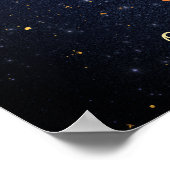 Maagd Constellatie Zodiac Waterverf Sterren Galaxy Poster (Hoek)