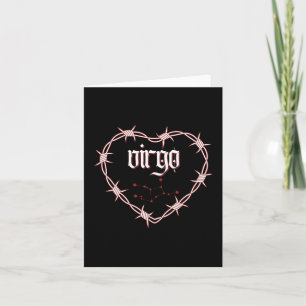 Maagd Constellation Gothic Dark Edgy Verjaardag Kaart