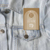 Maagd Custom Verjaardag Zodiac - Modern Design Button (Insitu)