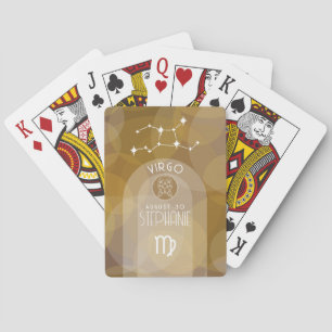 Maagd Custom Verjaardag Zodiac - Modern Design Pokerkaarten