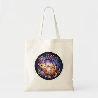 Maagd Cute Kat Zodiac Astrologisch Teken Ruimte Tote Bag