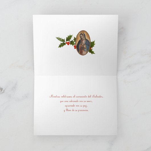 Maagd de Guadalupe Kerstmis Latijn Kaart (Binnen)