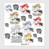 Maagd de Maagd dierenriem kunst tekeningen en graf Sticker (Vel)