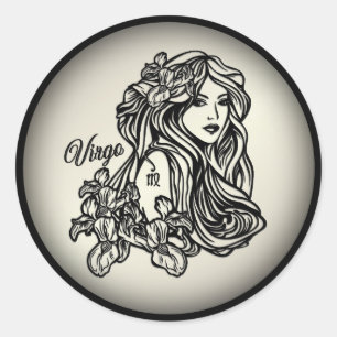 Maagd De Maagd Sterrenbeeld Ronde Sticker