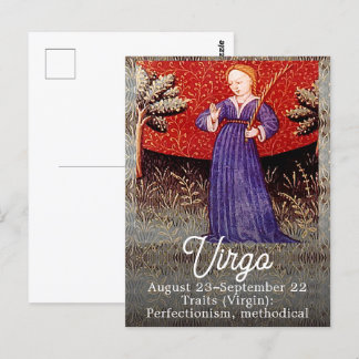 Maagd de Maagd Sterrenbeeld Verjaardagsfeestje Briefkaart