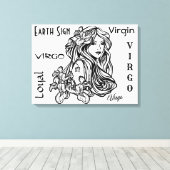 Maagd De Maagd Zodiac Canvas Afdruk (Insitu (Houten vloer))