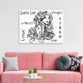 Maagd De Maagd Zodiac Canvas Afdruk (Insitu (Woonkamer))