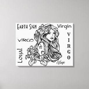 Maagd De Maagd Zodiac Canvas Afdruk