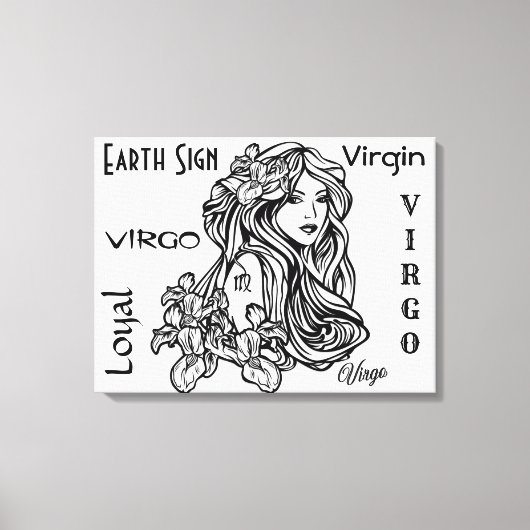 Maagd De Maagd Zodiac Canvas Afdruk (Voorkant)