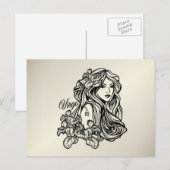 Maagd De Maagd Zodiac Gouden Briefkaart (Voorkant / Achterkant)