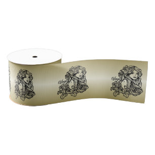 Maagd De Maagd Zodiac Gouden Grosgrain Lint