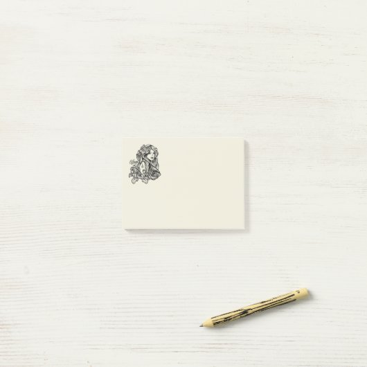 Maagd De Maagd Zodiac Gouden Post-it® Notes (Op bureau)