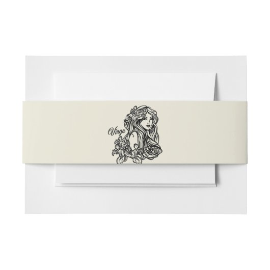 Maagd De Maagd Zodiac Gouden Uitnodigingen Wikkel (Voorkant Voorbeeld)