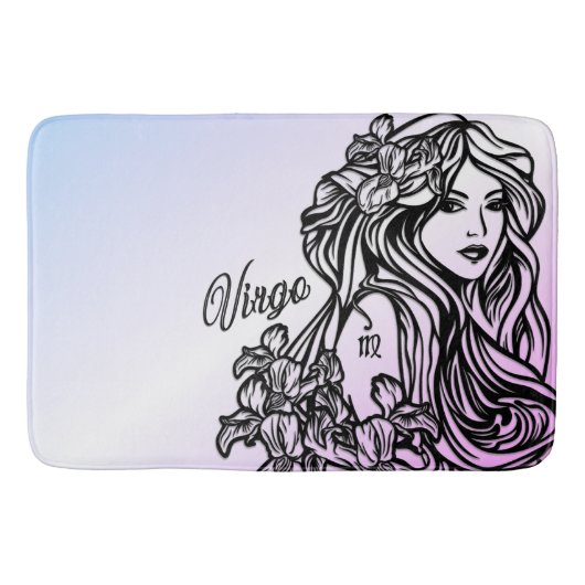 Maagd De Maagd Zodiac Paars Badmat (Voorkant)