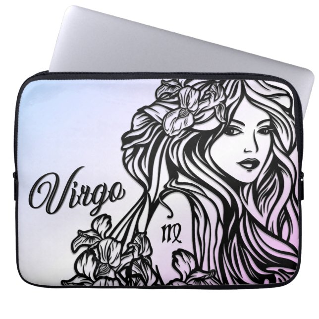 Maagd De Maagd Zodiac Paars Laptop Sleeve (Voorkant)
