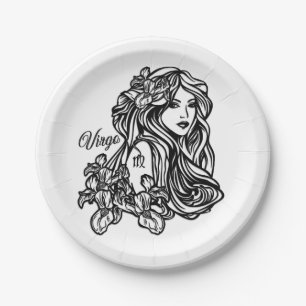 Maagd De Maagd Zodiac Papieren Bordje