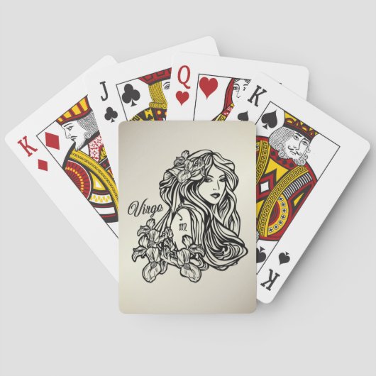 Maagd De Maagd Zodiac Pokerkaarten (Achterkant)