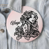 Maagd De Maagd Zodiac Ronde Button 6,0 Cm (In situ)