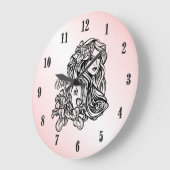 Maagd De Maagd Zodiac Roze Klok (Hoek)