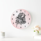 Maagd De Maagd Zodiac Roze Klok (Huis)