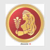 Maagd De Maagd Zodiac Teken Sticker (Vel)
