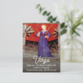Maagd de Maagd Zodiac teken Verjaardagsfeest Briefkaart (Staand voorkant)
