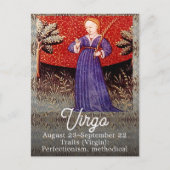 Maagd de Maagd Zodiac teken Verjaardagsfeest Briefkaart (Voorkant)
