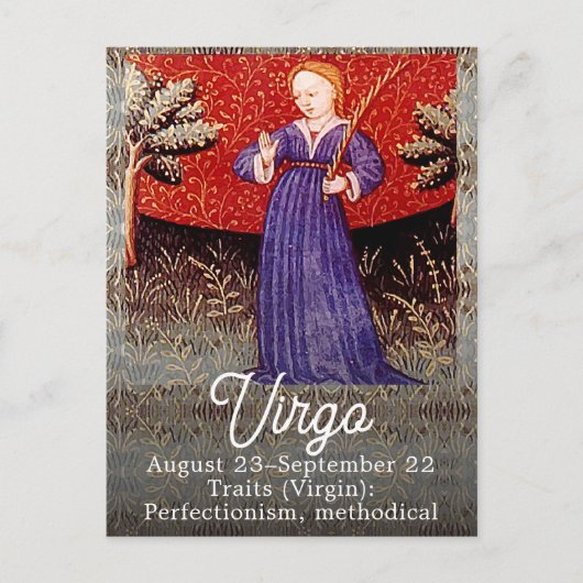 Maagd de Maagd Zodiac teken Verjaardagsfeest Briefkaart (Voorkant)