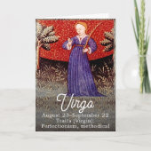 Maagd de Maagd Zodiac teken Verjaardagsfeest Kaart (Voorkant)